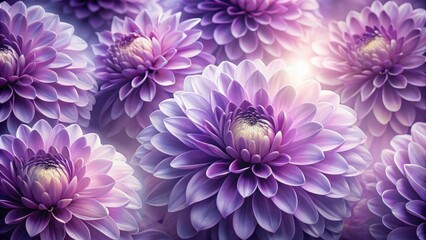 Obraz premium Softly glowing purple petals unfolding in a delicate floral pattern