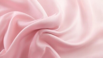 Obraz premium Ethereal Pink Silk Fabric with Sheen CloseUp Soft Gradient Texture Background TopDown Dreamy Perspective