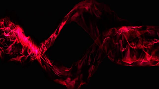 The image depicts a vibrant red flame, emitting warmth and intensity