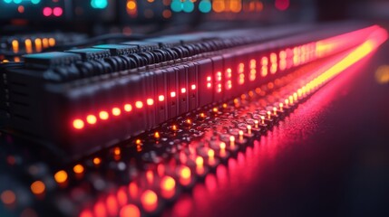 network panel switch and cable in data cente