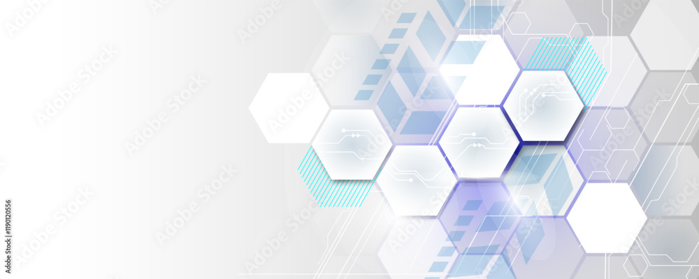 Wall mural geometric network circuit board concept technology background image