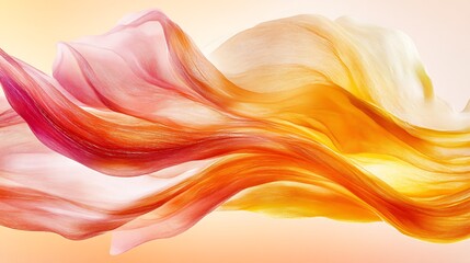 Abstract flowing fabric in warm colors