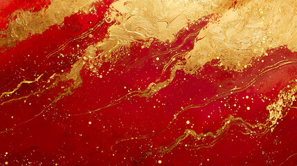 Red color background and golden pattern