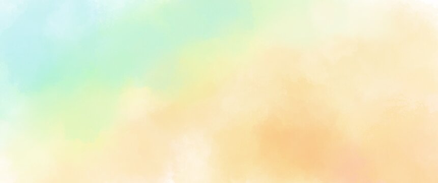 水彩風水色からオレンジのグラデーションテクスチャ背景イラスト