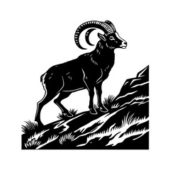 vector-silhouette-of-bighorn-sheep