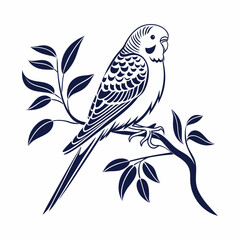vector-silhouette-of-budgerigar