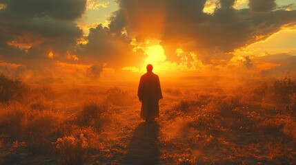 parable of the prodigal son man standing in front of a desert landscape