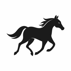 vector-silhouette-of-fast-horse-drawing-vector 