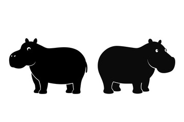 vector-silhouette-of-hippopotamus