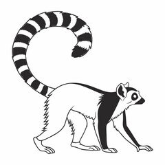vector-silhouette-of-ring-tailed-lemur (1)
