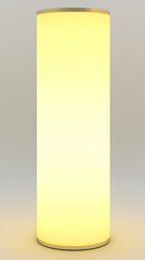 Modern cylindrical yellow lamp design