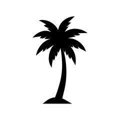 vector-silhouette-of-tranquil-palm-on-a-white-back