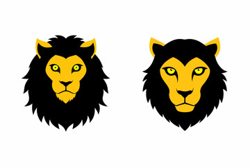 vector-silhouette-of- lion head yellow eyes (1)