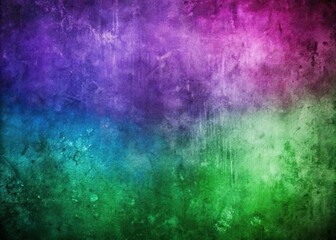 Grunge texture background in green, red-violet, and blue-violet; ideal for vibrant sports and travel designs.
