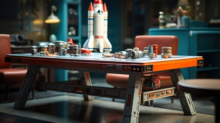 rocket on floor  HD 8K wallpaper Stock Photographic Image