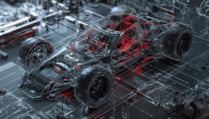 AI aids automotive design by simulating vehicle dynamics.