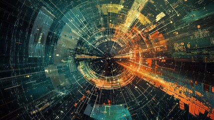 Fototapeta premium AI's role in strategic risk management illustrated with clear visuals.