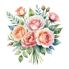 Fototapeta premium Watercolor Flower Bouquet