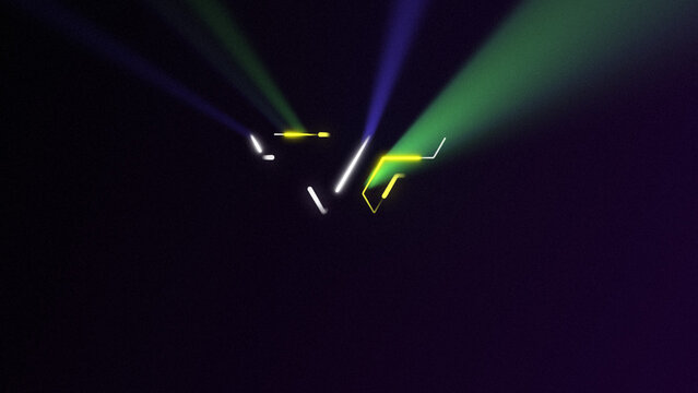 Multi Color Light Rays Horizontal Logo Reveal MOGRT 87