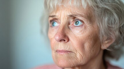 Elderly patient reflects on medication choices and their impact on her well-being in a serene home environment