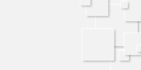 Abstract white rectangle shape geometric line background. abstract seamless modern white and gray color technology concept geometric rectangle vector background neomorphism style poster, banner design