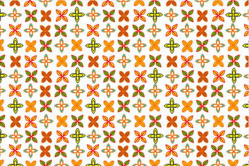 Floral seamless pattern. Botanical floral leaf pattern. Decorative nature pattern for fabric or wallpaper. Vibrant floral illustration. Cute floral and flower pattern.