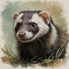 The "Endangered Species Concept" highlights the urgent need to protect vulnerable animals, like the ferret, from extinction. 