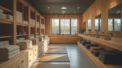 space to change into new clothes following exercise and healt