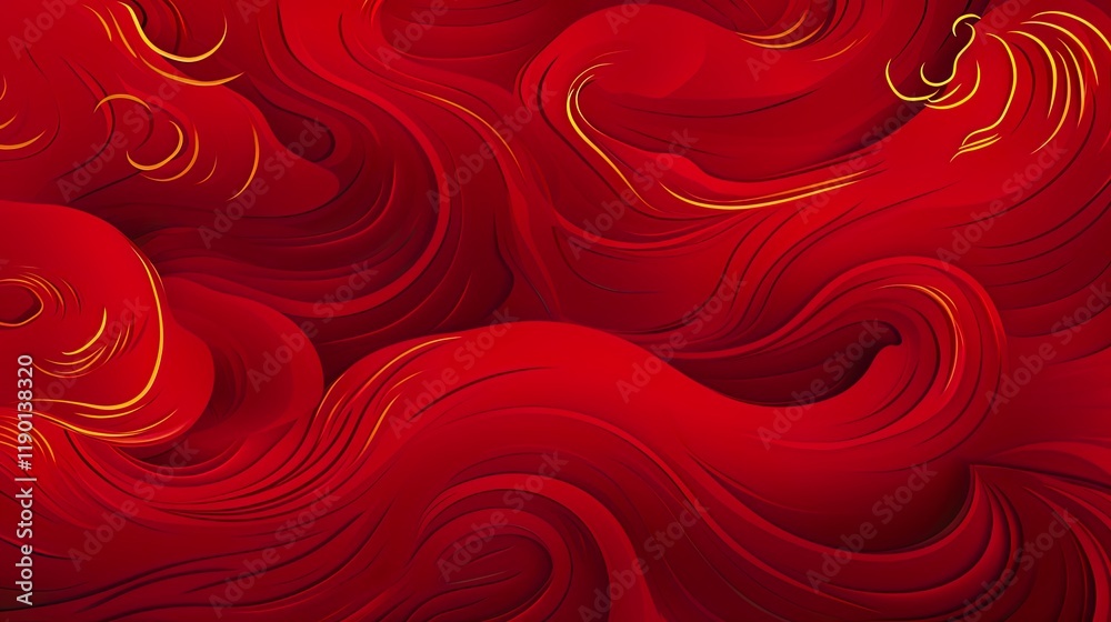 Wall mural chinese traditional background design with abstract pattern in red background chinese red textured p
