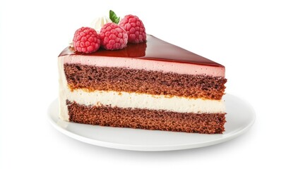 Delicious Cake Isolated White Background