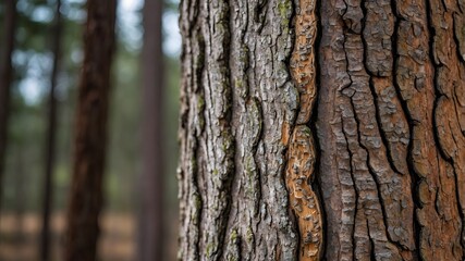 Fototapeta premium Timeless Survival: Close-Up of the Pi nus Longevity Bark with Evidence of Centuries