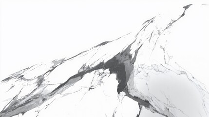 Abstract Marble Texture with Veins on White Background for Artistic and Design Use