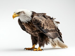 Obraz premium a majestic Eagle standing,Spread your wings position