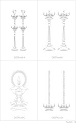 Indian God and goddess vector graphics  