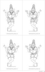 Indian God and goddess vector graphics  