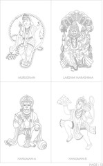 Indian God and goddess vector graphics  