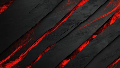 Obraz premium 溶岩の流れが見える黒い岩の表面