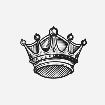recommend clip art: Black silhouette Vintage ornate royal crown concept