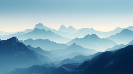 Obraz premium a mountain range with a blue sky and a few white mountains