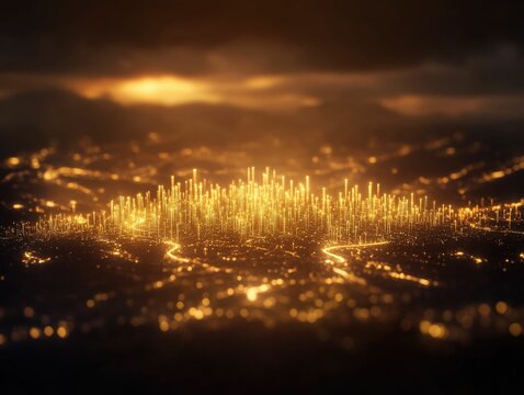 Innovative energy grids transforming urban landscapes city digital futuristic aerial view smart technology integration