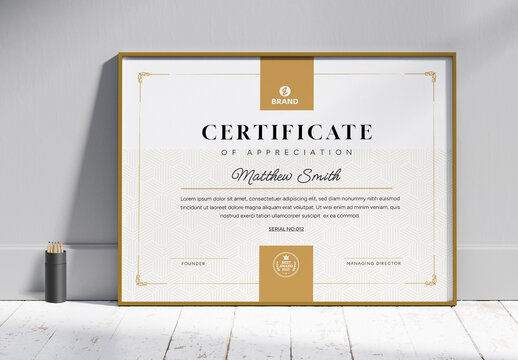 Classic And Minimal Certificate Layout