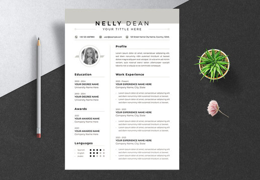 Minimalist Resume And Cover Letter Layout