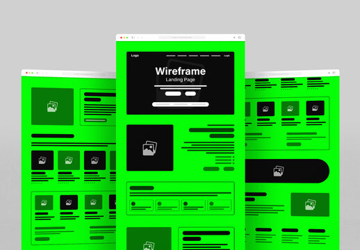 Modern Landing Page Wireframe Template