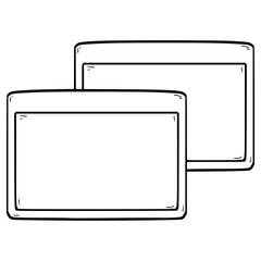 restore down icon illustration hand drawn outline vector