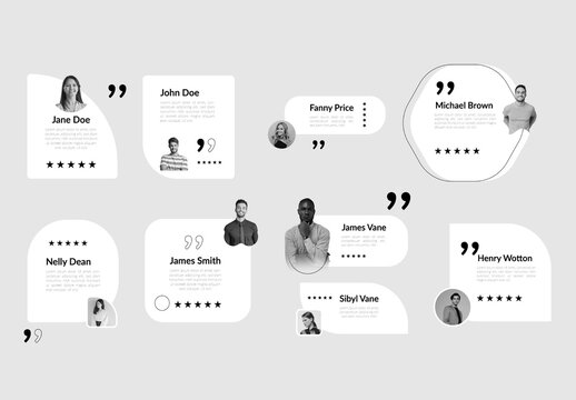 Testimonials Review & Quotes Layout