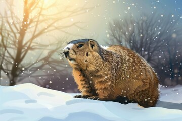 Obraz premium Groundhog Day