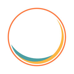 Round Logo Frame. Circular Logo Border