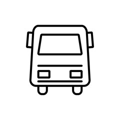 Bus icon Outline thin set