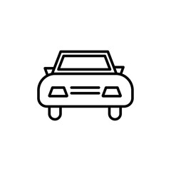 Car icon Outline thin set