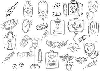 Comprehensive Nurse Tools Coloring Page